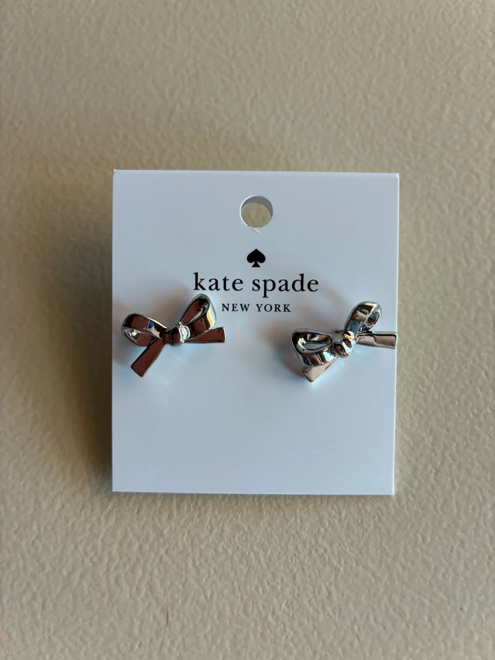 kate spade Silver Bow Kids Stud Earrings